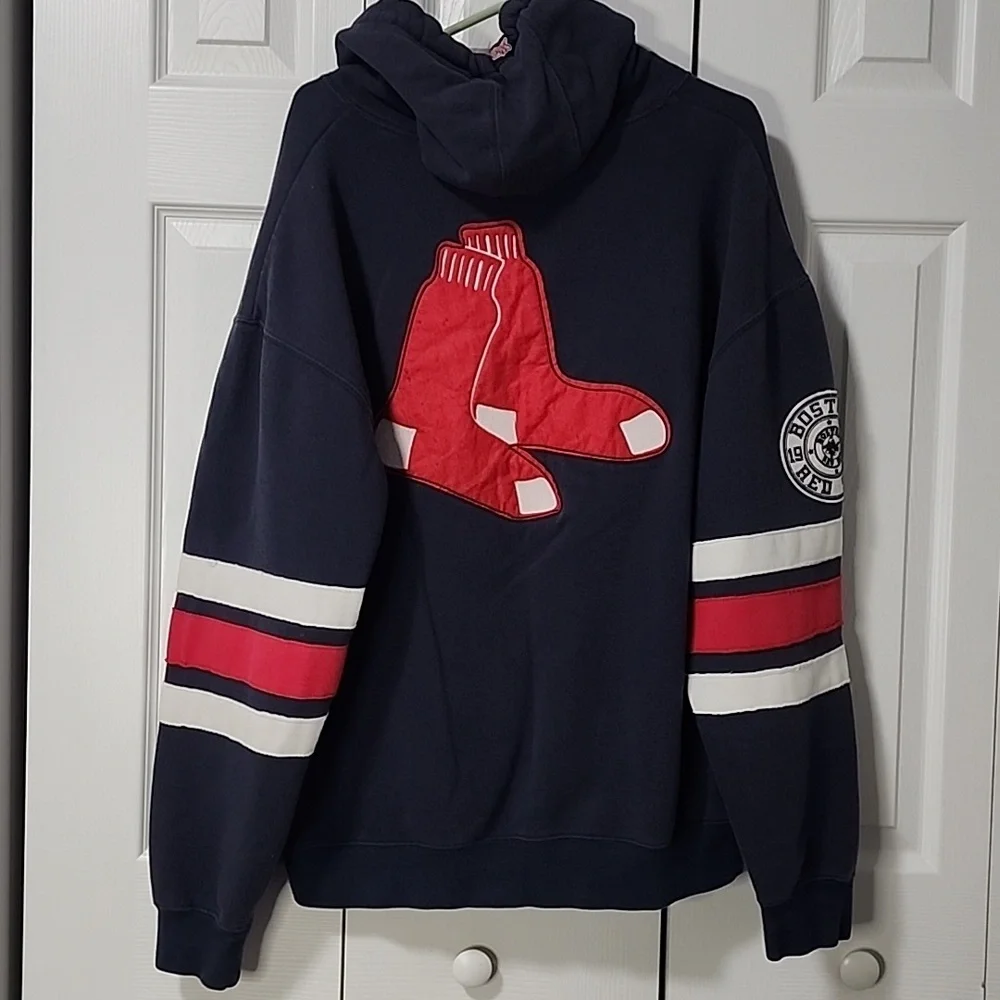 Stitches Navy and Red Hoodie - Picture 3 of 4